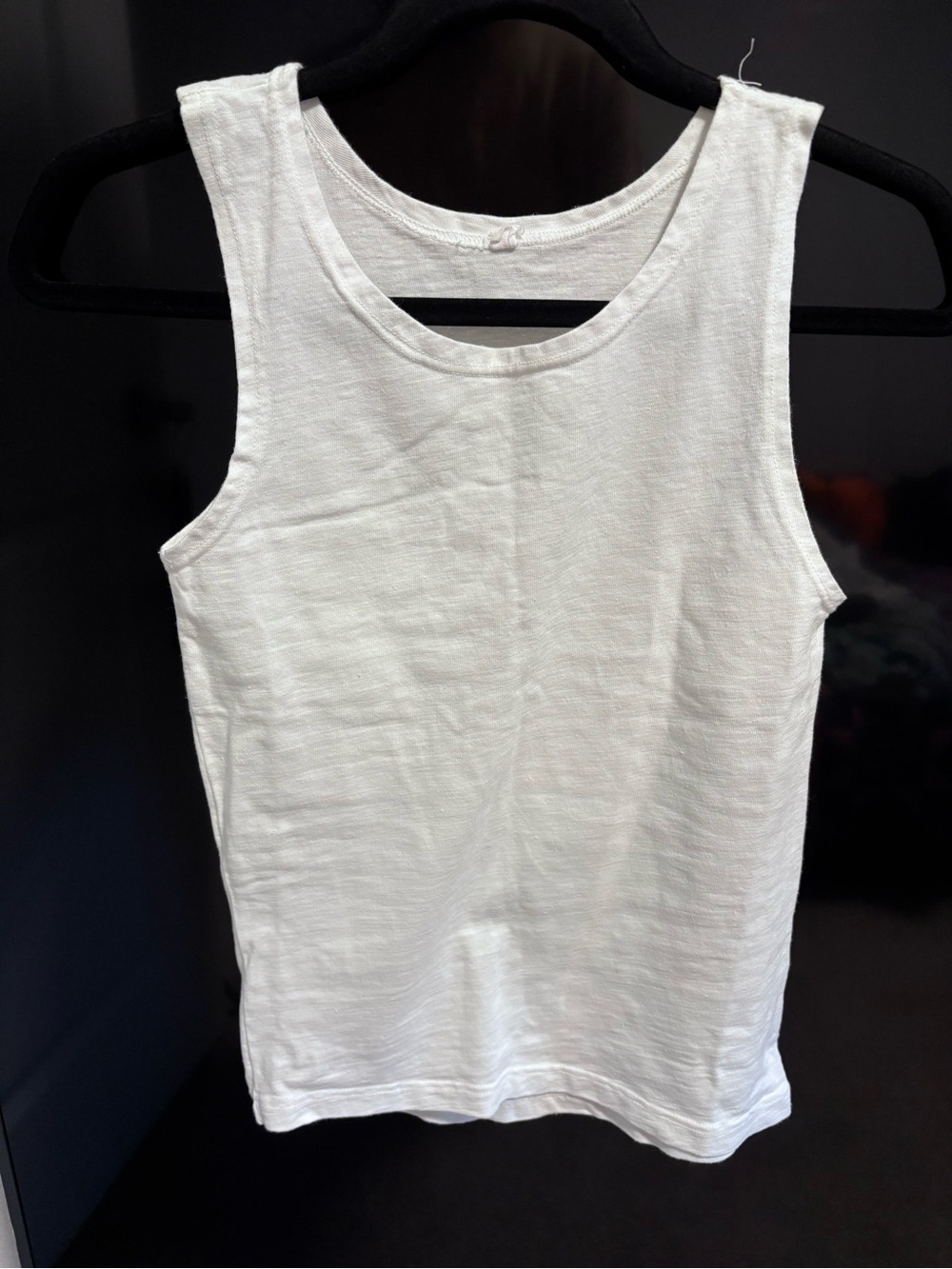 Classic White Hemp Sleeveless Tank Top XS NWOT